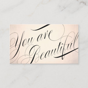 Sie sind eine schöne Rose der Kalligraphie Gold Be Visitenkarte
