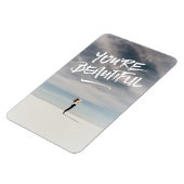 Sie sind eine schöne trendy Typografie-Fotovorlage Magnet (Linke Seite)