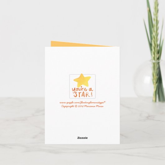 Sie sind eine Star Note Card Karte (Rückseite)