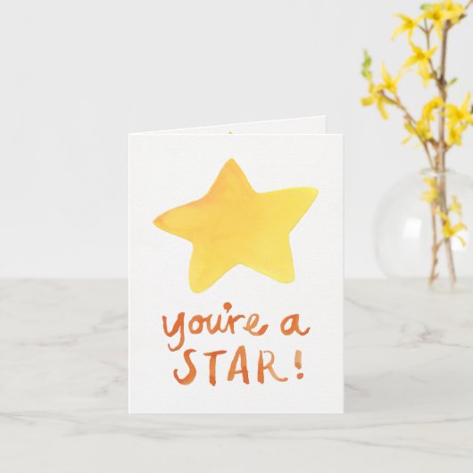 Sie sind eine Star Note Card Karte (Gelbe Blume)