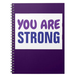 Sie sind eine starke Lila Blue Persist-Ermutigung Notizblock