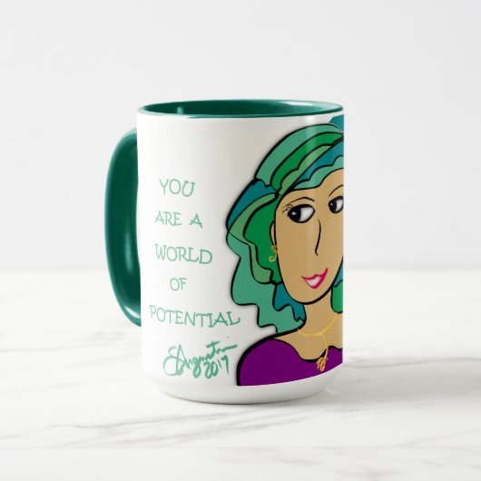 SIE SIND EINE WELT DES POTENZIALS TASSE (Vorderseite Links)