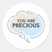 Sie sind eine wertvolle Motivation Runder Aufkleber (Vorderseite)