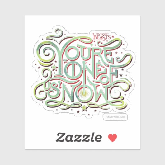 Sie sind einer von uns jetzt grüne Grafik Aufkleber (Blatt)