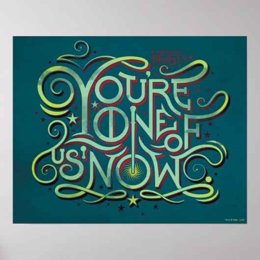 Sie sind einer von uns jetzt grüne Grafik Poster (Vorne)