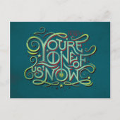 Sie sind einer von uns jetzt grüne Grafik Postkarte (Vorderseite)