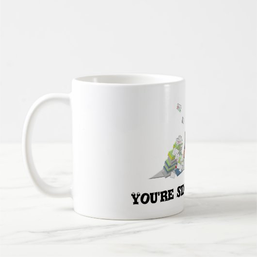 Sie sind einfach das Beste. Personalisierter Text Kaffeetasse (Links)