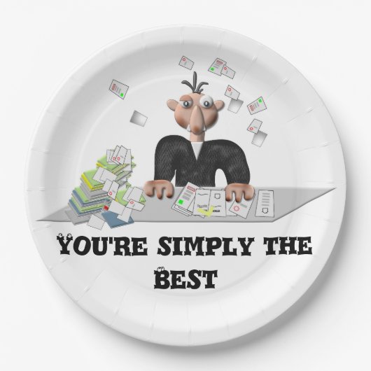 Sie sind einfach das Beste. Personalisierter Text Pappteller (Vorderseite)