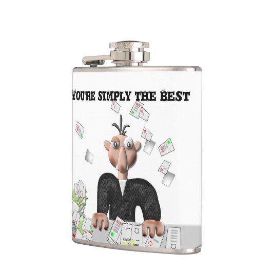 Sie sind einfach der beste .Personalisierte Text Flachmann (Links)