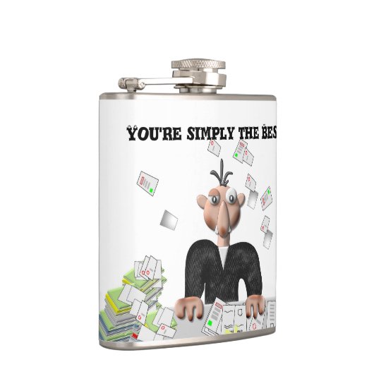 Sie sind einfach der beste .Personalisierte Text Flachmann (Rechts)