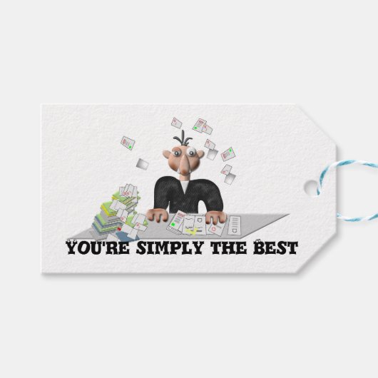 Sie sind einfach der beste .Personalisierte Text Geschenkanhänger (Vorderseite (Horizontal))
