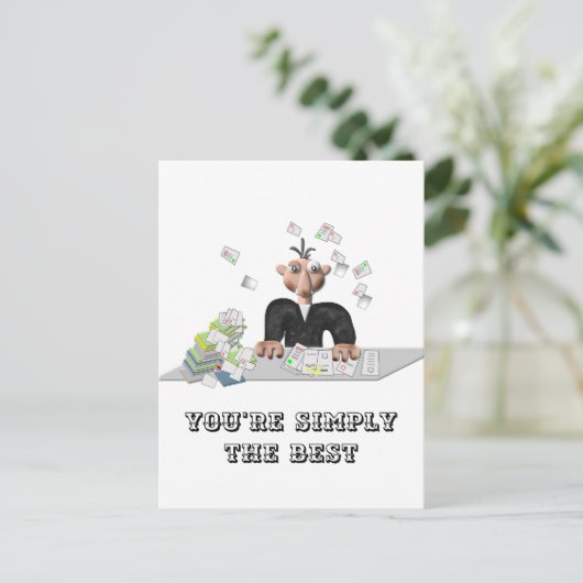 Sie sind einfach der beste .Personalisierte Text Postkarte (Stehend Vorderseite)