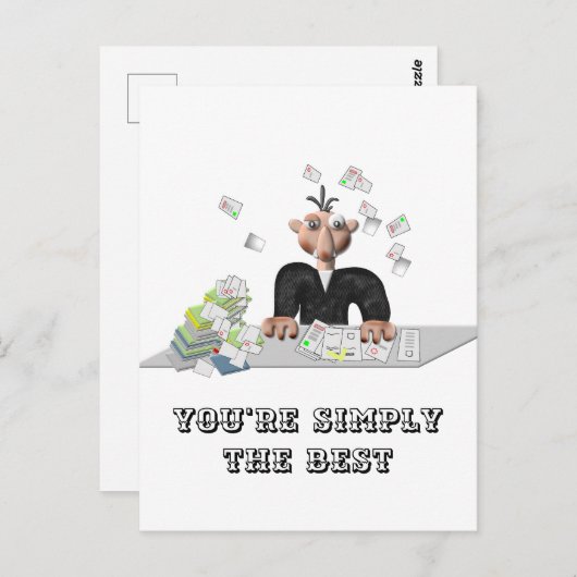 Sie sind einfach der beste .Personalisierte Text Postkarte (Vorne/Hinten)