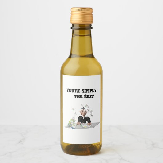 Sie sind einfach der beste .Personalisierte Text Weinetikett (Vorderseite)