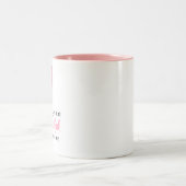 Sie sind einfach so schön wie die rosa Blume Zweifarbige Tasse (Mittel)