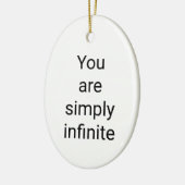 Sie sind einfach unendlich Keramik Oval Ornament (Links)