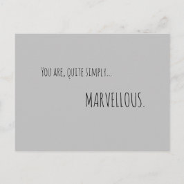 Sie sind einfach wunderbar postkarte