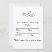 Sie sind eingeladen. (Abendessen Party) Einladung (Rückseite)