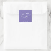 Sie sind eingeladen Abschluss Aufkleber in Violet (Tasche)