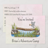 Sie sind eingeladen Adventure Camp Seven Line Cust Einladung (Vorne/Hinten)