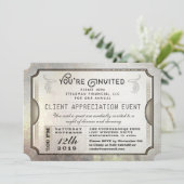 Sie sind eingeladen Ausgezeichnete Ticket Corporat Einladung (Stehend Vorderseite)