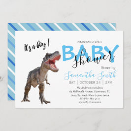 Sie sind eingeladen Baby Shower Boy Dinosaurier Ankündigung