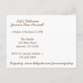 Sie sind eingeladen Baby Shower Bun in the Oven Einladungspostkarte (Rückseite)