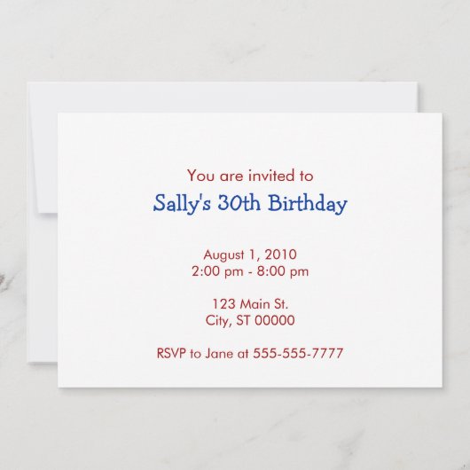 Sie sind eingeladen - Blue & Red Circles Einladung (Rückseite)