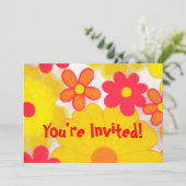 Sie sind eingeladen!-Blume Design Einladung (Stehend Vorderseite)