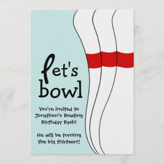 Sie sind eingeladen Bowling Bash Geburtstagsparty Einladung