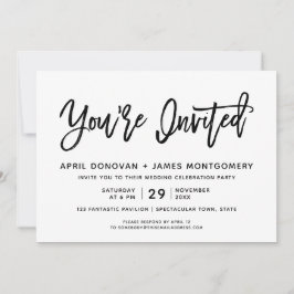 Sie sind eingeladen, Brush Typografy Wedding Einla Einladung