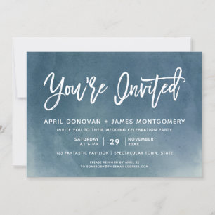 Sie sind eingeladen Brush Typografy Wedding Einlad Einladung