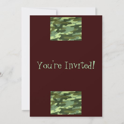 Sie sind eingeladen!-Camouflage Design Einladung (Vorderseite)
