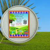 Sie sind eingeladen, Company Picnic Summer QR Code Einladungspostkarte