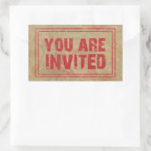 Sie sind eingeladen Creepy Briefmarke Rechteckiger Aufkleber (Tasche)