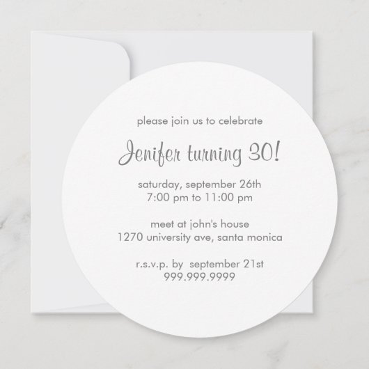 Sie sind eingeladen - Diskothek Einladung (Rückseite)