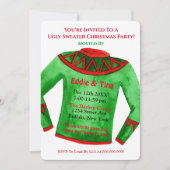 Sie sind eingeladen, ein hässliches Weihnachtsfest Einladung (Vorderseite)
