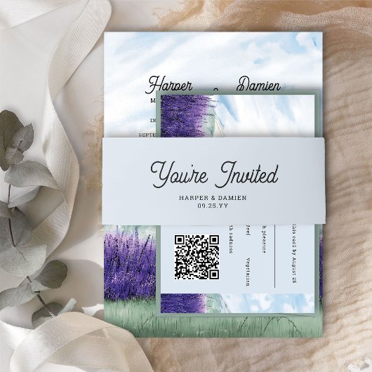 Sie sind eingeladen einfache, moderne Blue Wedding Einladungsbanderole