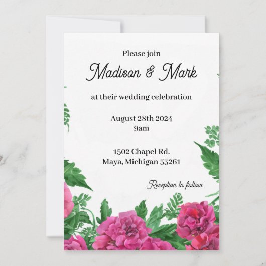 Sie sind eingeladen einladung (Rückseite)