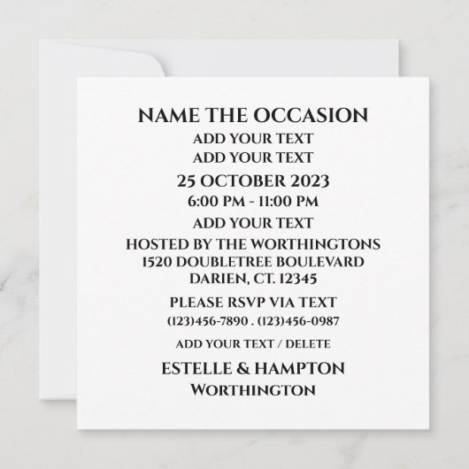 Sie sind eingeladen einladung (Rückseite)