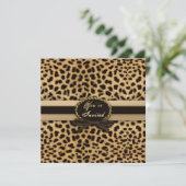 Sie sind eingeladen - Einladung - Leopard Print (I (Stehend Vorderseite)