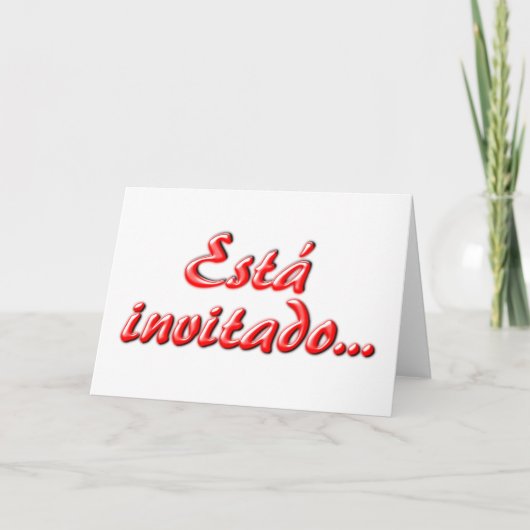 "Sie sind eingeladen" Einladung, Spanisch Einladung (Vorderseite)