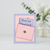 Sie sind eingeladen einladungspostkarte (Stehend Vorderseite)