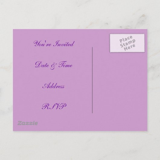 Sie sind eingeladen einladungspostkarte (Rückseite)