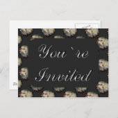 Sie sind eingeladen einladungspostkarte (Vorne/Hinten)