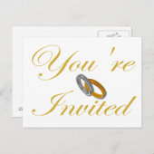 Sie sind eingeladen einladungspostkarte (Vorne/Hinten)