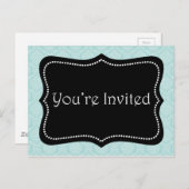 Sie sind eingeladen einladungspostkarte (Vorne/Hinten)