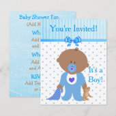 Sie sind eingeladen, es ist eine Boy Baby Shower E Einladung (Vorne/Hinten)