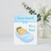 Sie sind eingeladen, es ist eine Boy Baby Shower E Einladung (Stehend Vorderseite)