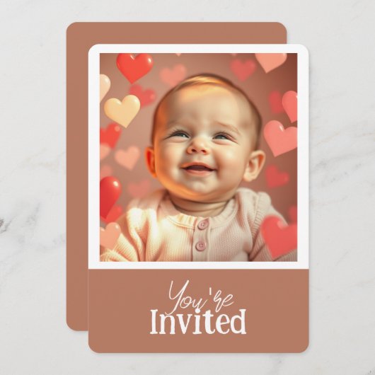 Sie sind eingeladen, Foto- und Texteinladung hinzu Einladung (Vorne/Hinten)